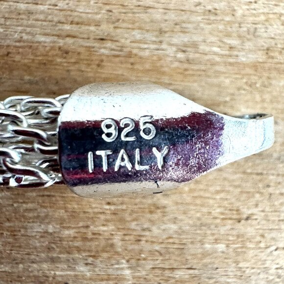 925 STERLING SILVER CHAIN CHARM BEADED BRACELETS - lot of 8 - 102g - Picture 4 of 12